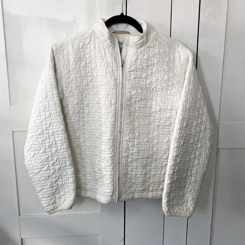 OBERMEYER | Quilted White Lightweight Fleece Lined Ski Sports Jacket‎ Sz. Small